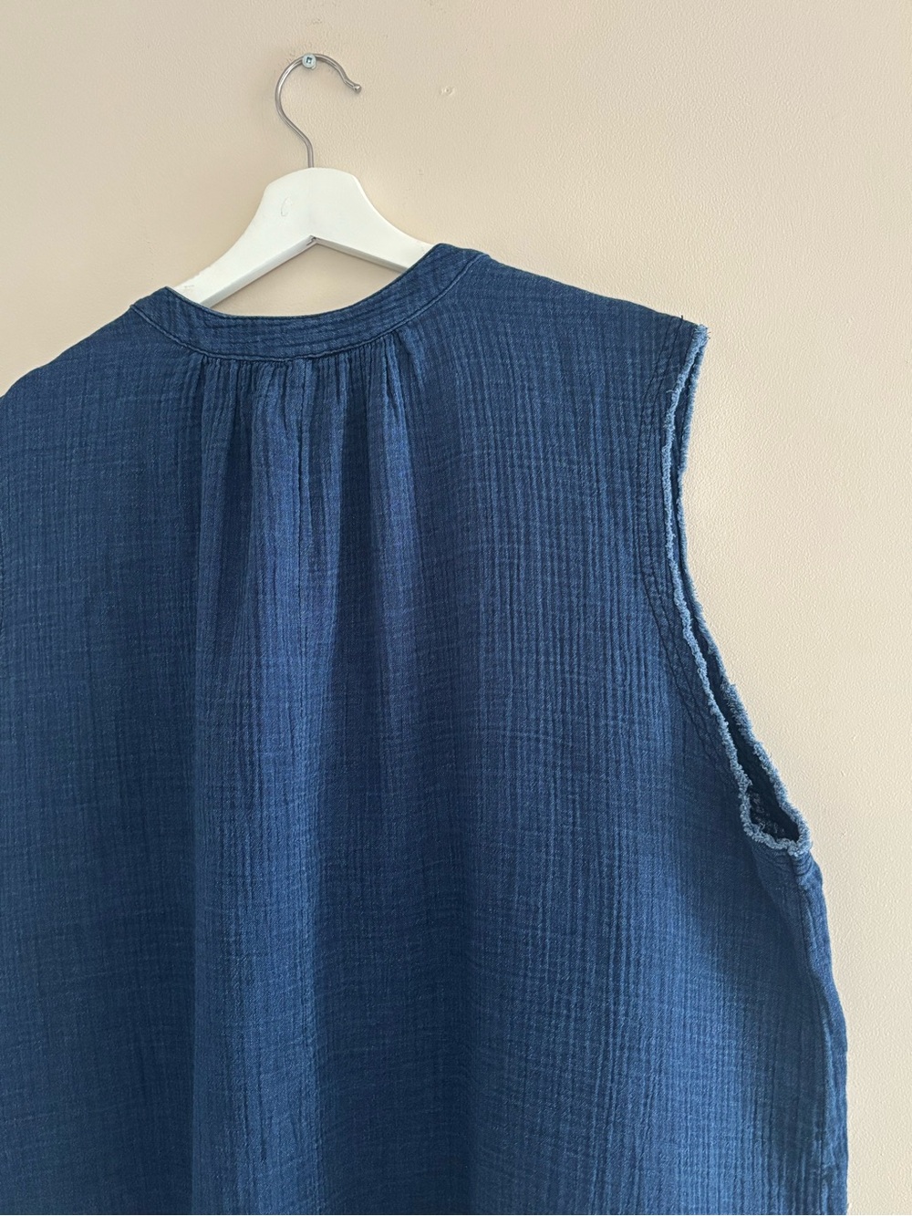 NWT Joe Fresh Women’s Size 2X Dark Blue V-Neck Tank 100% Cotton Casual Top - Picture 9 of 16